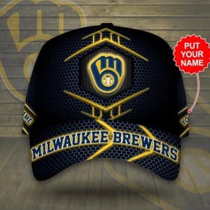 Custom Your Name Milwaukee Brewers Cap RE77