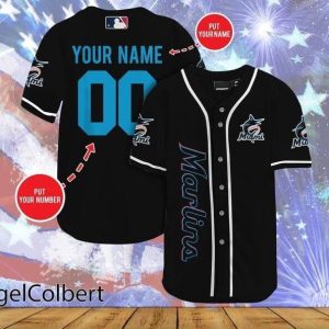 Custom Your Name Miami Marlins Baseball Jersey YP99