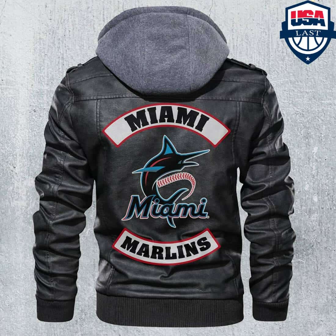 Miami Marlins Leather Jacket RI92 - Image 4