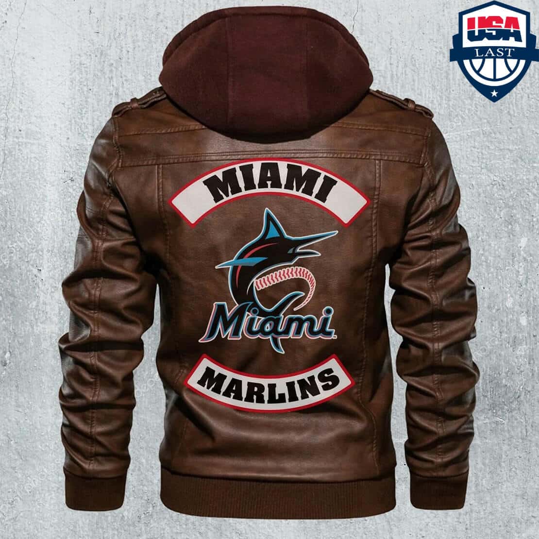 Miami Marlins Leather Jacket RI92 - Image 2