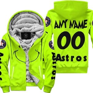 Grinch - Custom Name - Houston Astros - Fleece Zip Hoodie