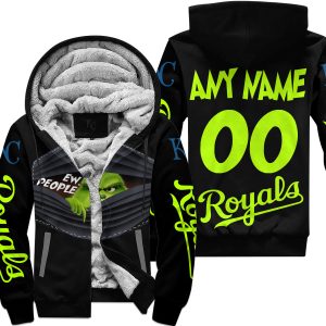 Grinch - Ew People - Kansas City Royals - Fleece Zip Hoodie