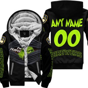 Grinch - Ew People - Milwaukee Brewers - Fleece Zip Hoodie