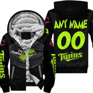 Grinch - Ew People - Minnesota Twins - Fleece Zip Hoodie