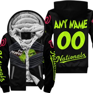 Grinch - Ew People - Washington Nationals - Fleece Zip Hoodie