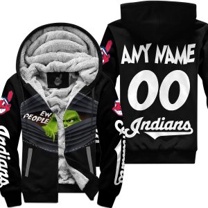 Grinch - Ew People - Cleveland Indians - Fleece Zip Hoodie