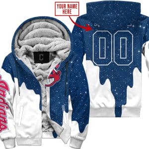 Limited Edition - Custom Name - Cleveland Indians - Fleece Zip Hoodie