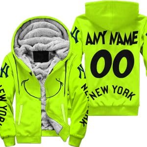Grinch - Custom Name - New York Yankees - Fleece Zip Hoodie