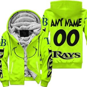 Grinch - Custom Name - Tampa Bay Rays - Fleece Zip Hoodie