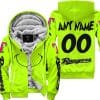 Grinch - Custom Name - Texas Rangers - Fleece Zip Hoodie