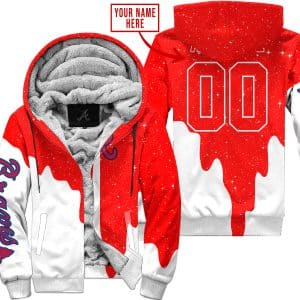 Limited Edition - Custom Name - Atlanta Braves - Fleece Zip Hoodie