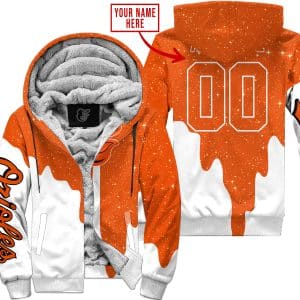 Limited Edition - Custom Name - Baltimore Orioles - Fleece Zip Hoodie