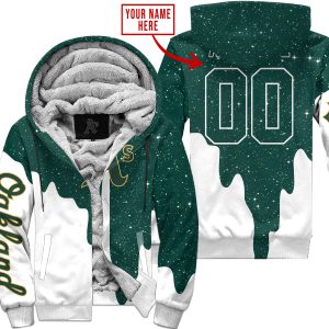 Limited Edition - Custom Name - Oakland Athletics - Fleece Zip Hoodie