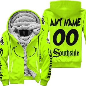 Grinch - Custom Name - Chicago White Sox - Fleece Zip Hoodie