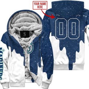 Limited Edition - Custom Name - Seattle Mariners - Fleece Zip Hoodie