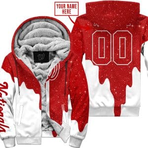 Limited Edition - Custom Name - Washington Nationals - Fleece Zip Hoodie