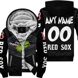 Grinch - Ew People - Boston Red Sox - Fleece Zip Hoodie