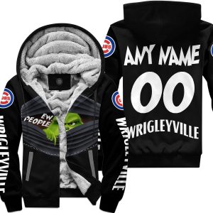 Grinch - Ew People - Chicago Cubs - Fleece Zip Hoodie