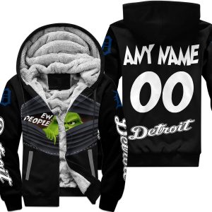 Grinch - Ew People - Detroit Tigers - Fleece Zip Hoodie