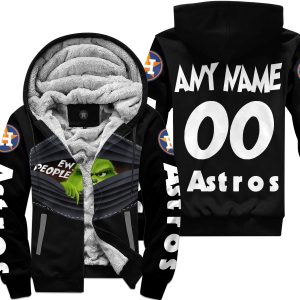 Grinch - Ew People - Houston Astros - Fleece Zip Hoodie