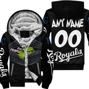 Grinch - Ew People - Kansas City Royals - Fleece Zip Hoodie