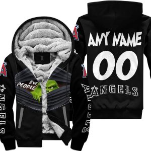Grinch - Ew People - Los Angeles Angels - Fleece Zip Hoodie