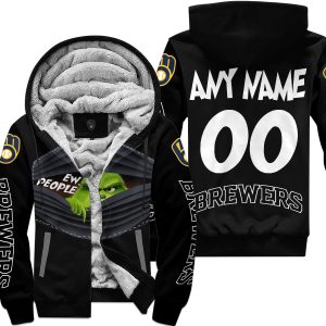 Grinch - Ew People - Milwaukee Brewers - Fleece Zip Hoodie