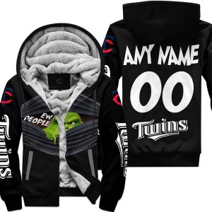 Grinch - Ew People - Minnesota Twins - Fleece Zip Hoodie