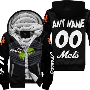 Grinch - Ew People - New York Mets - Fleece Zip Hoodie