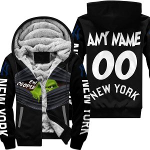 Grinch - Ew People - New York Yankees - Fleece Zip Hoodie
