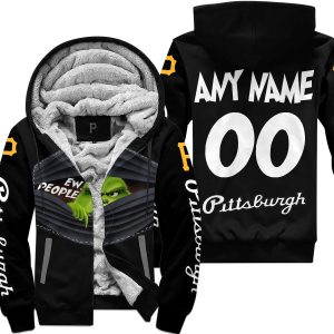 Grinch - Ew People - Pittsburgh Pirates - Fleece Zip Hoodie
