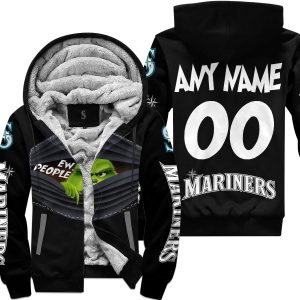 Grinch - Ew People - Seattle Mariners - Fleece Zip Hoodie