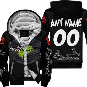Grinch - Ew People - St. Louis Cardinals - Fleece Zip Hoodie