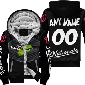 Grinch - Ew People - Washington Nationals - Fleece Zip Hoodie
