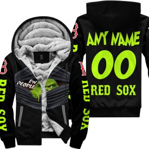 Grinch - Ew People - Boston Red Sox - Fleece Zip Hoodie