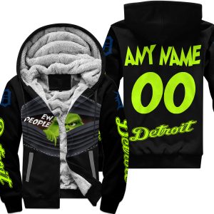 Grinch - Ew People - Detroit Tigers - Fleece Zip Hoodie