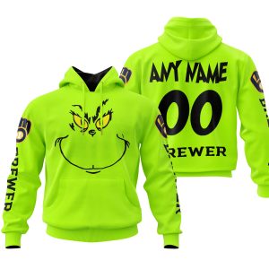 Grinch - Custom Name - Milwaukee Brewers