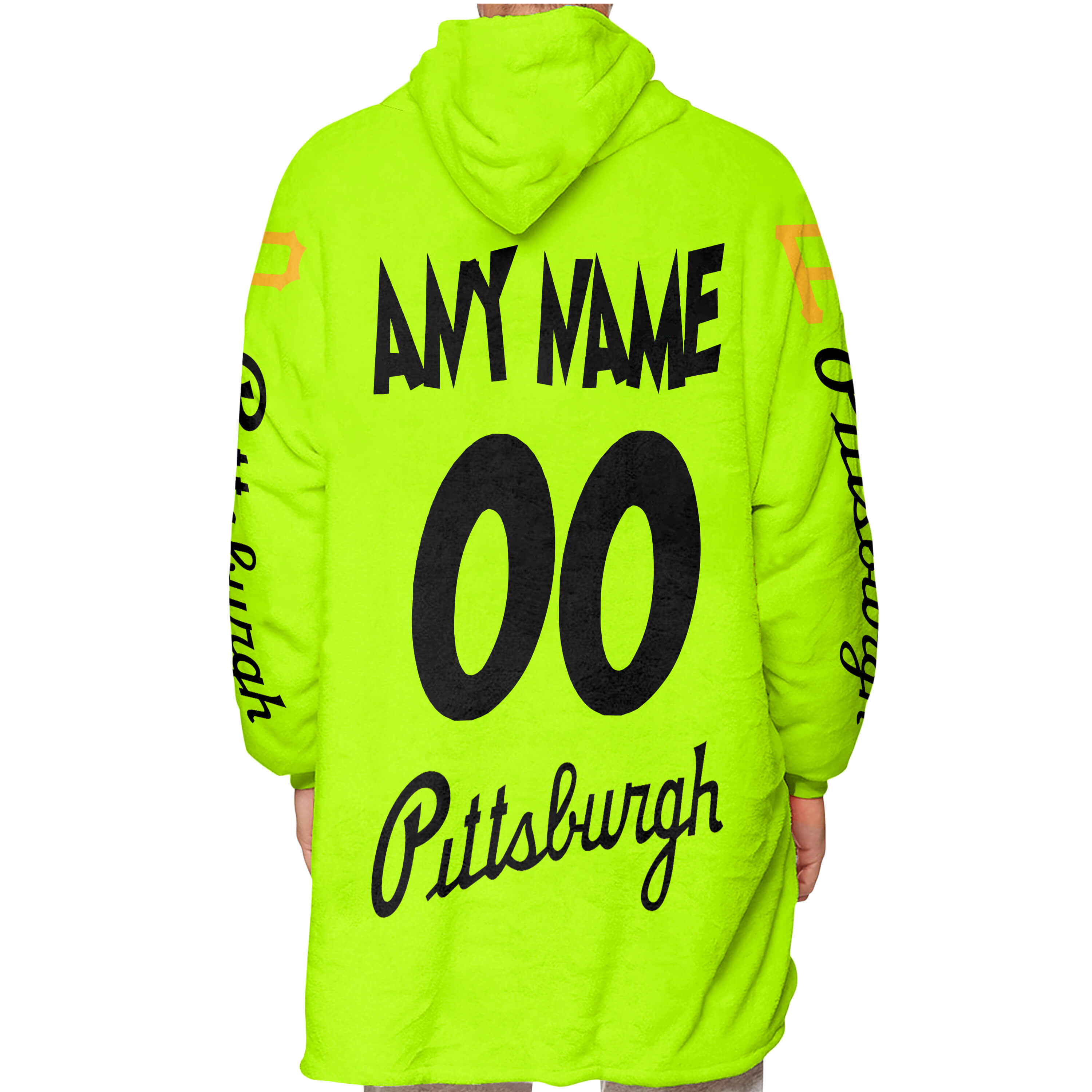 Grinch - Custom Name - Pittsburgh Pirates - Oodie Blanket - Image 6