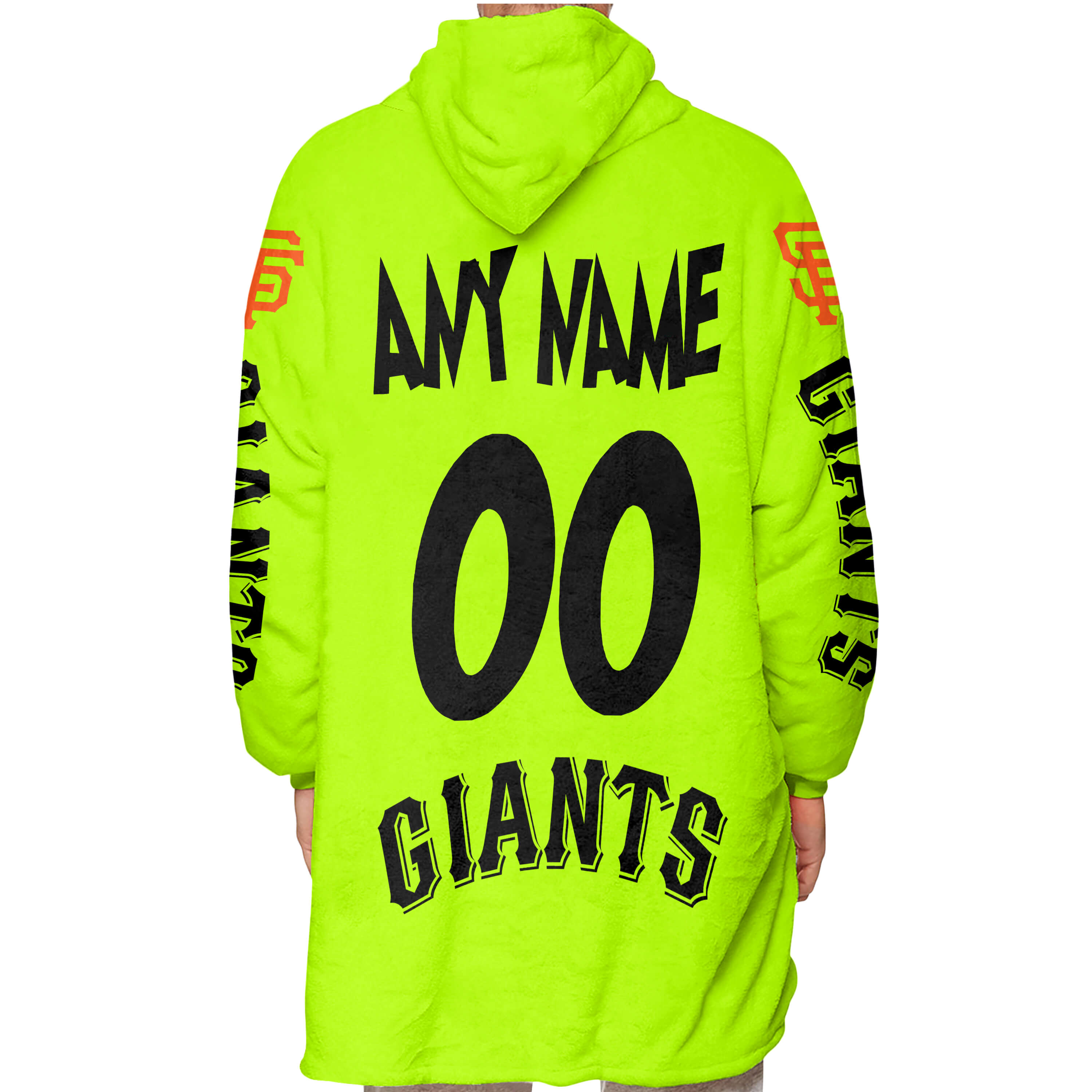 Grinch - Custom Name - San Francisco Giants - Oodie Blanket - Image 3