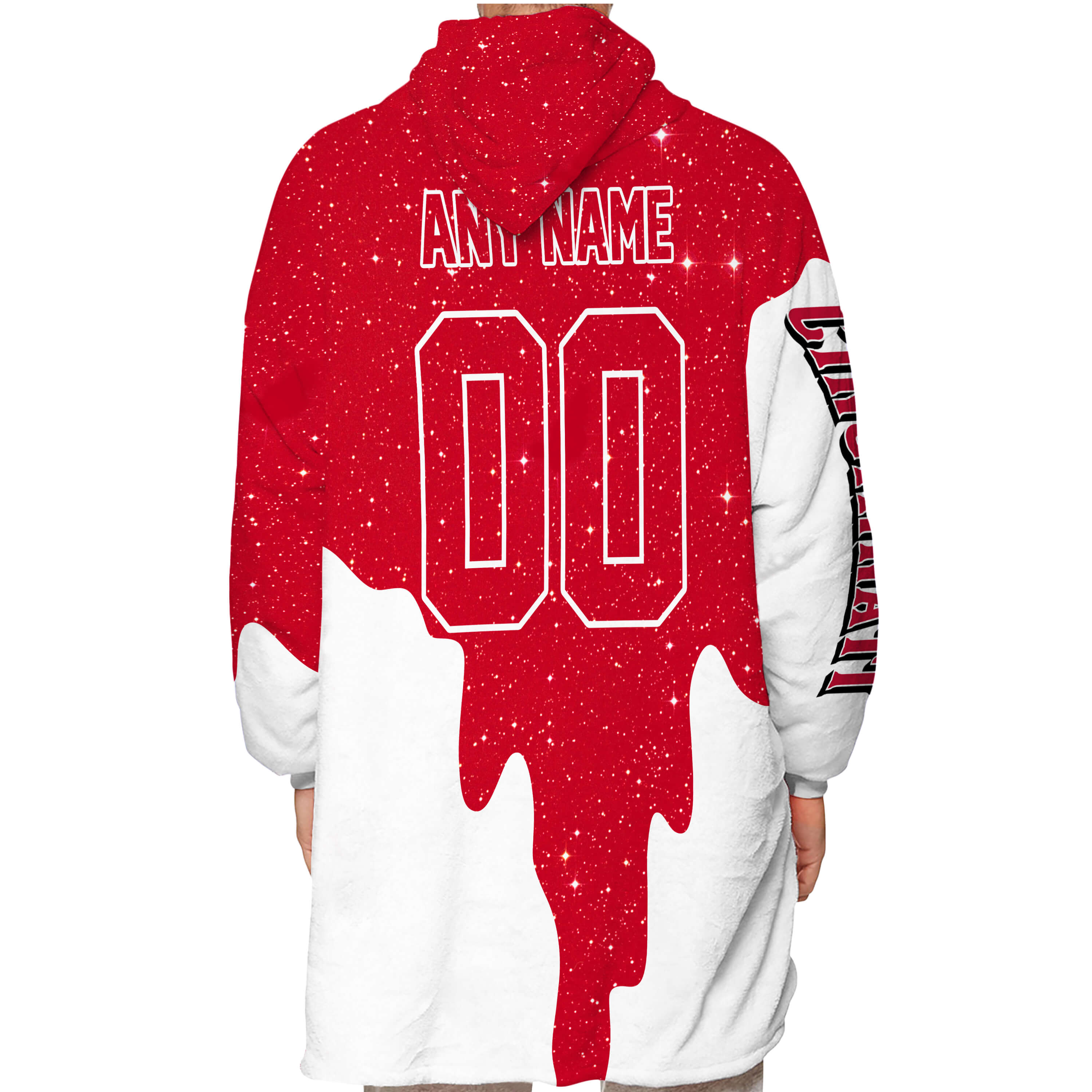 Limited Edition - Custom Name - Cincinnati Reds - Oodie Blanket - Image 6