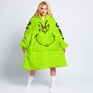 Grinch - Custom Name - Houston Astros - Oodie Blanket
