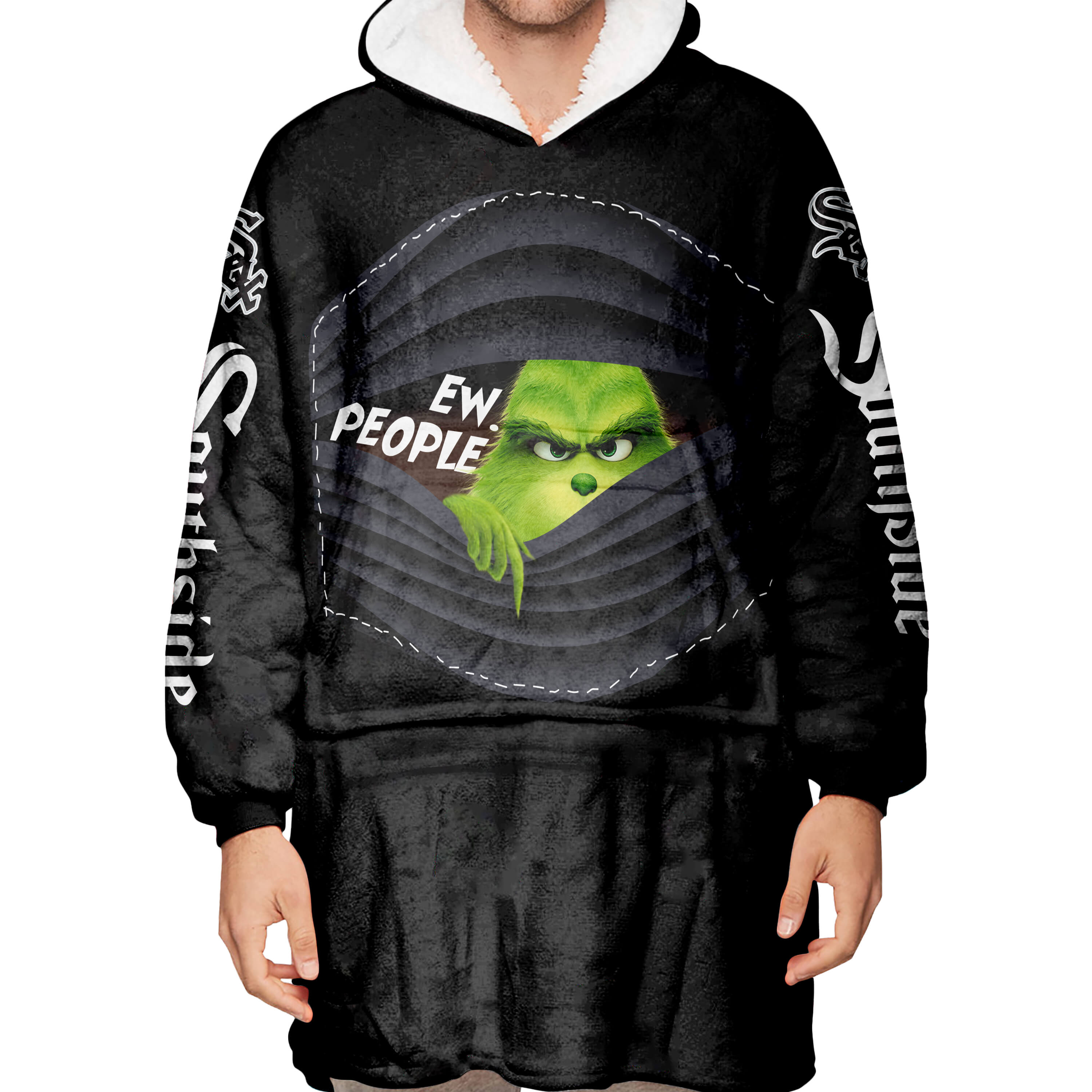 Grinch - Ew People - Chicago White Sox - Oodie Blanket - Image 5