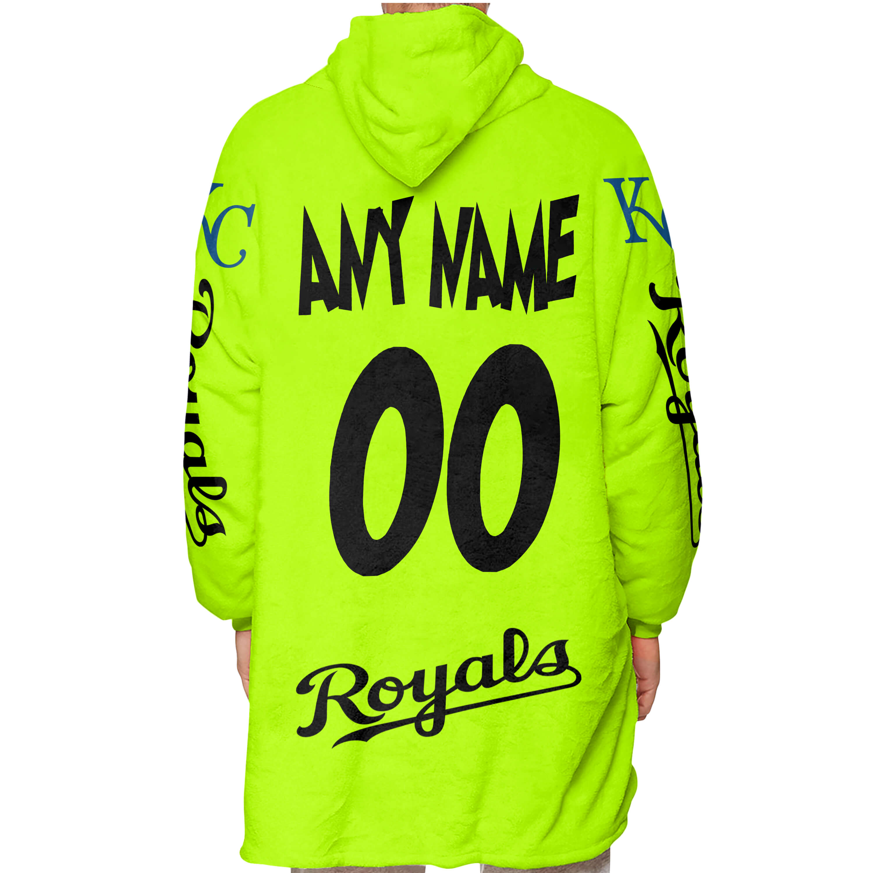 Grinch - Custom Name - Kansas City Royals - Oodie Blanket - Image 3