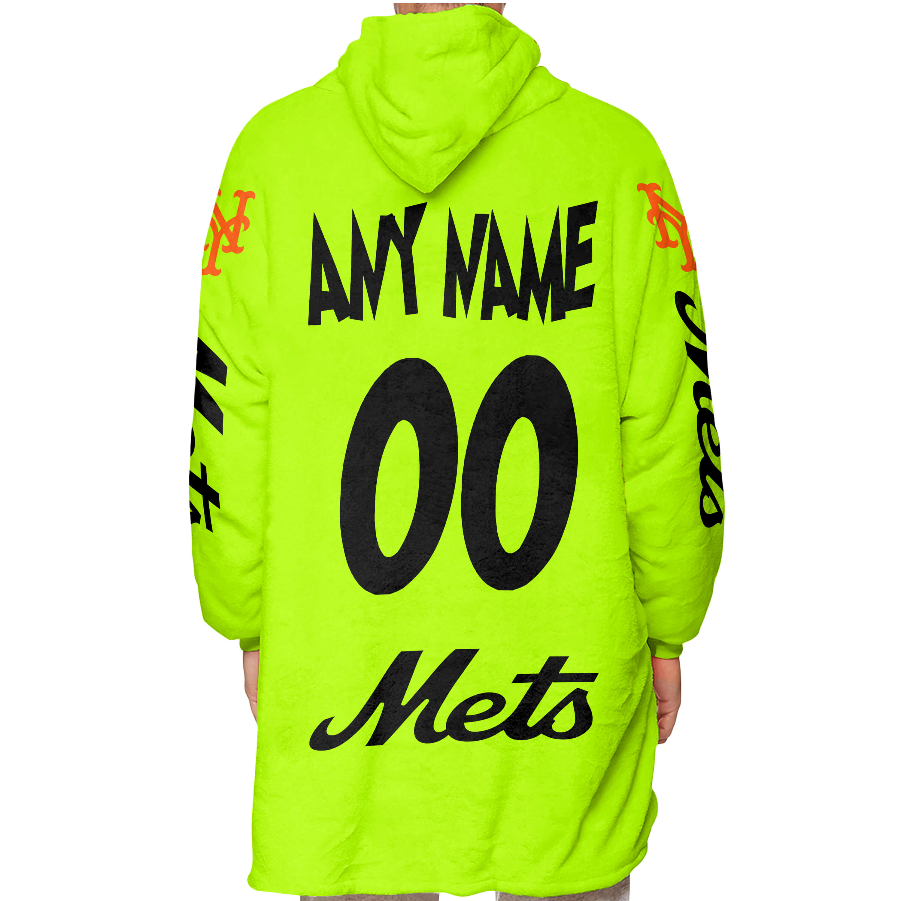 Grinch - Custom Name - New York Mets - Oodie Blanket - Image 3