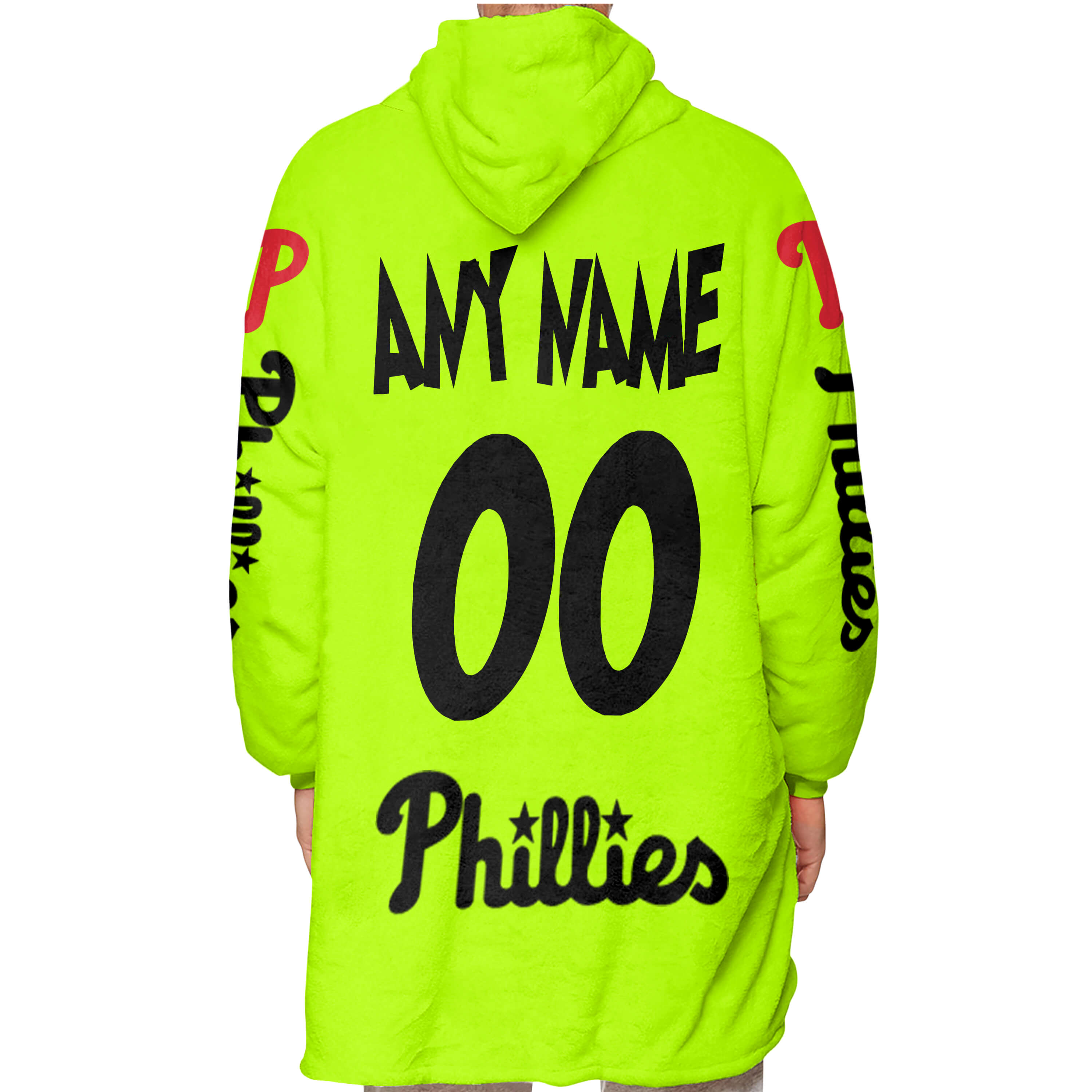 Grinch - Custom Name - Philadelphia Phillies - Oodie Blanket - Image 3