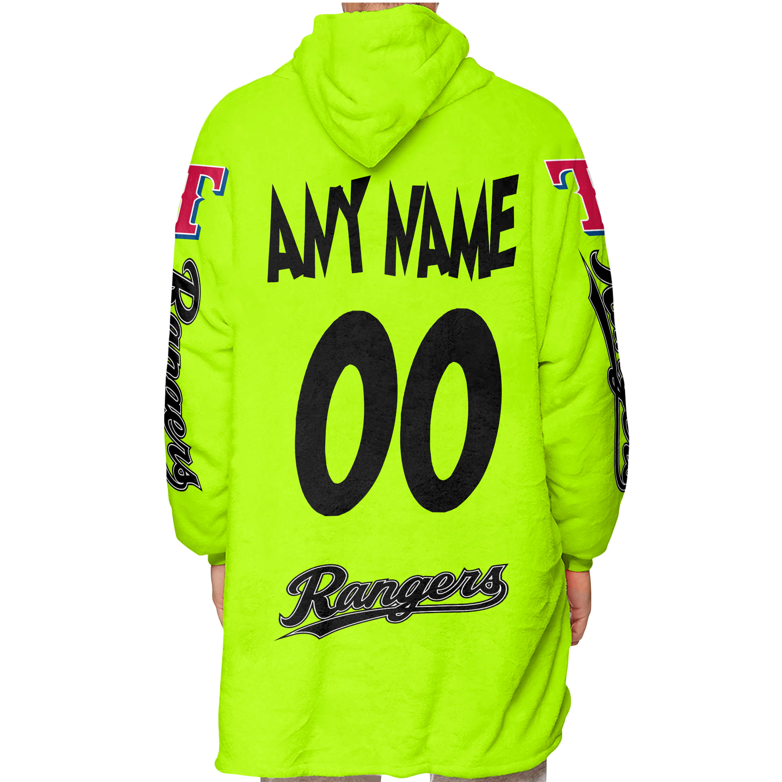 Grinch - Custom Name - Texas Rangers - Oodie Blanket - Image 3