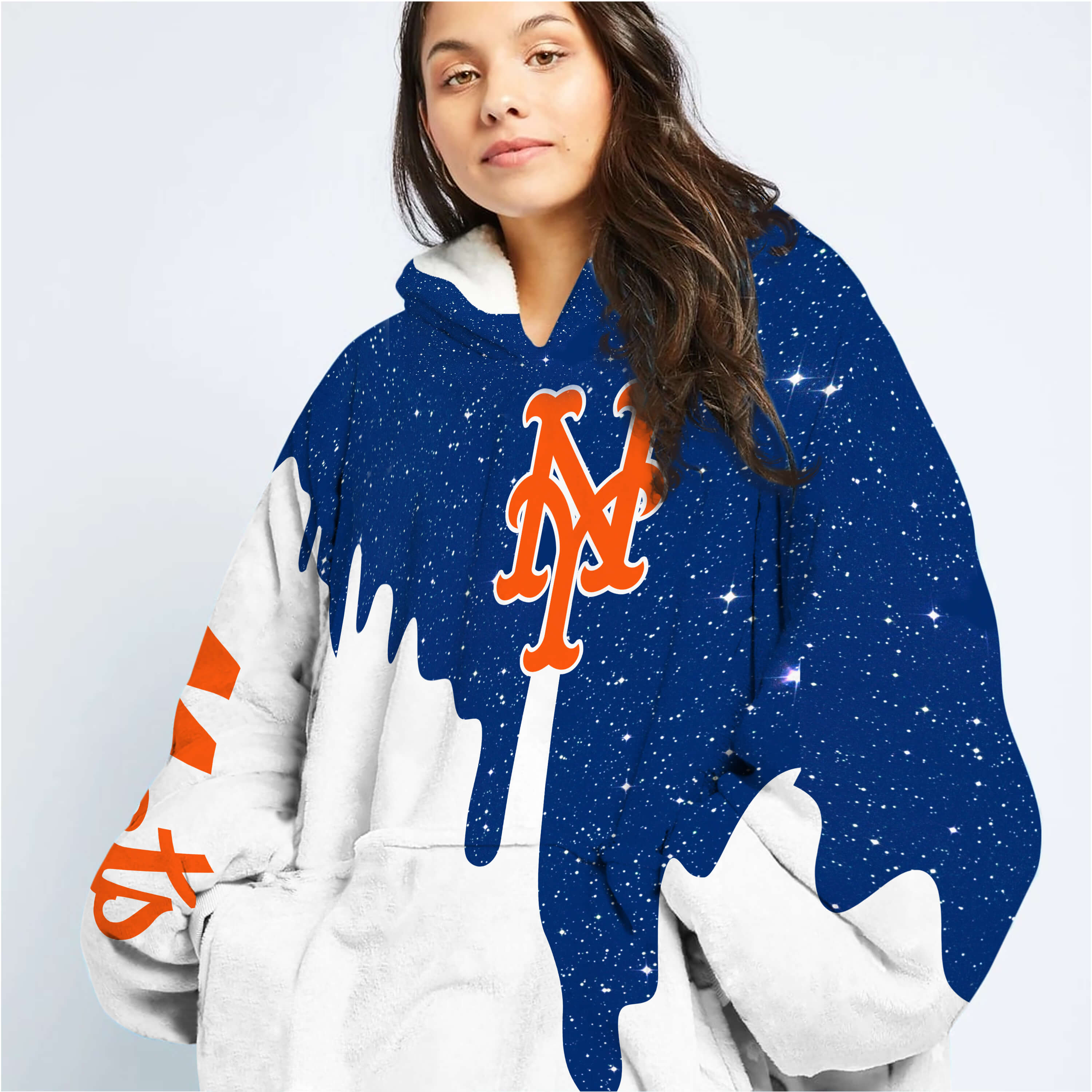 Limited Edition - Custom Name - New York Mets - Oodie Blanket - Image 3
