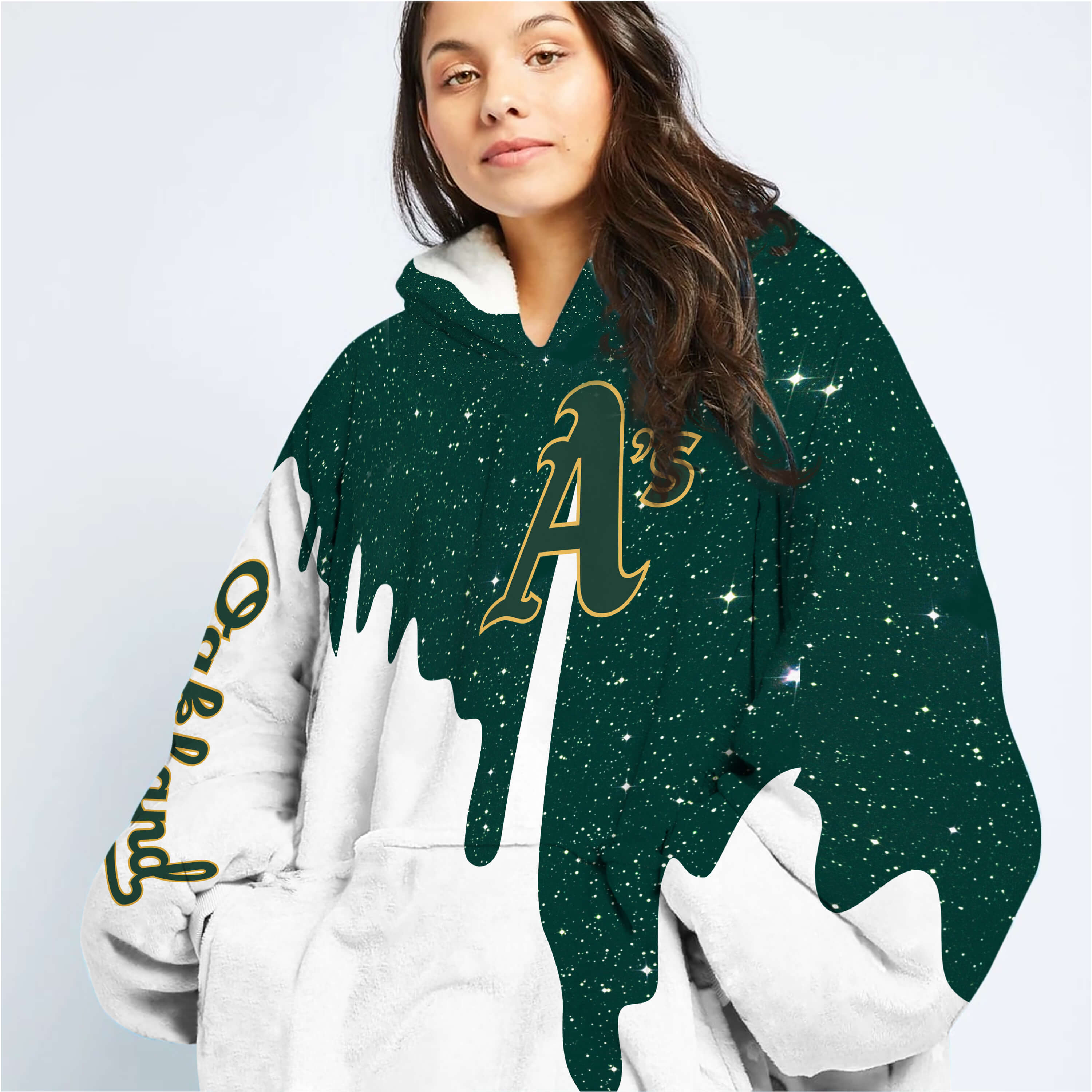 Limited Edition - Custom Name - Oakland Athletics - Oodie Blanket - Image 3