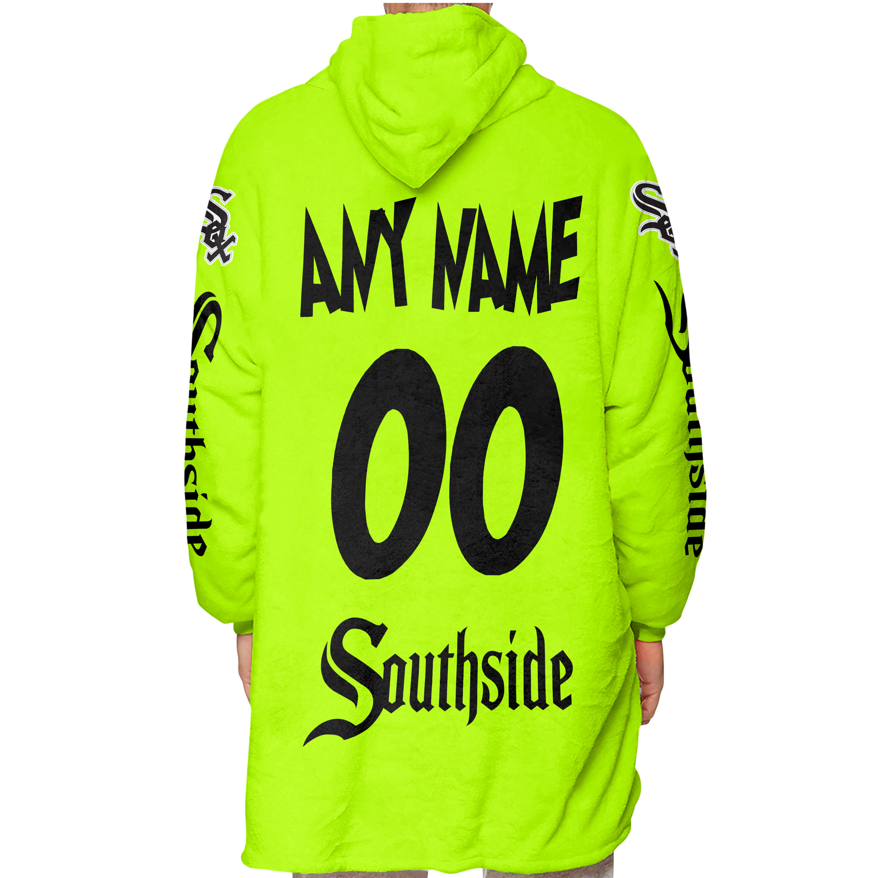 Grinch - Custom Name - Chicago White Sox - Oodie Blanket - Image 3