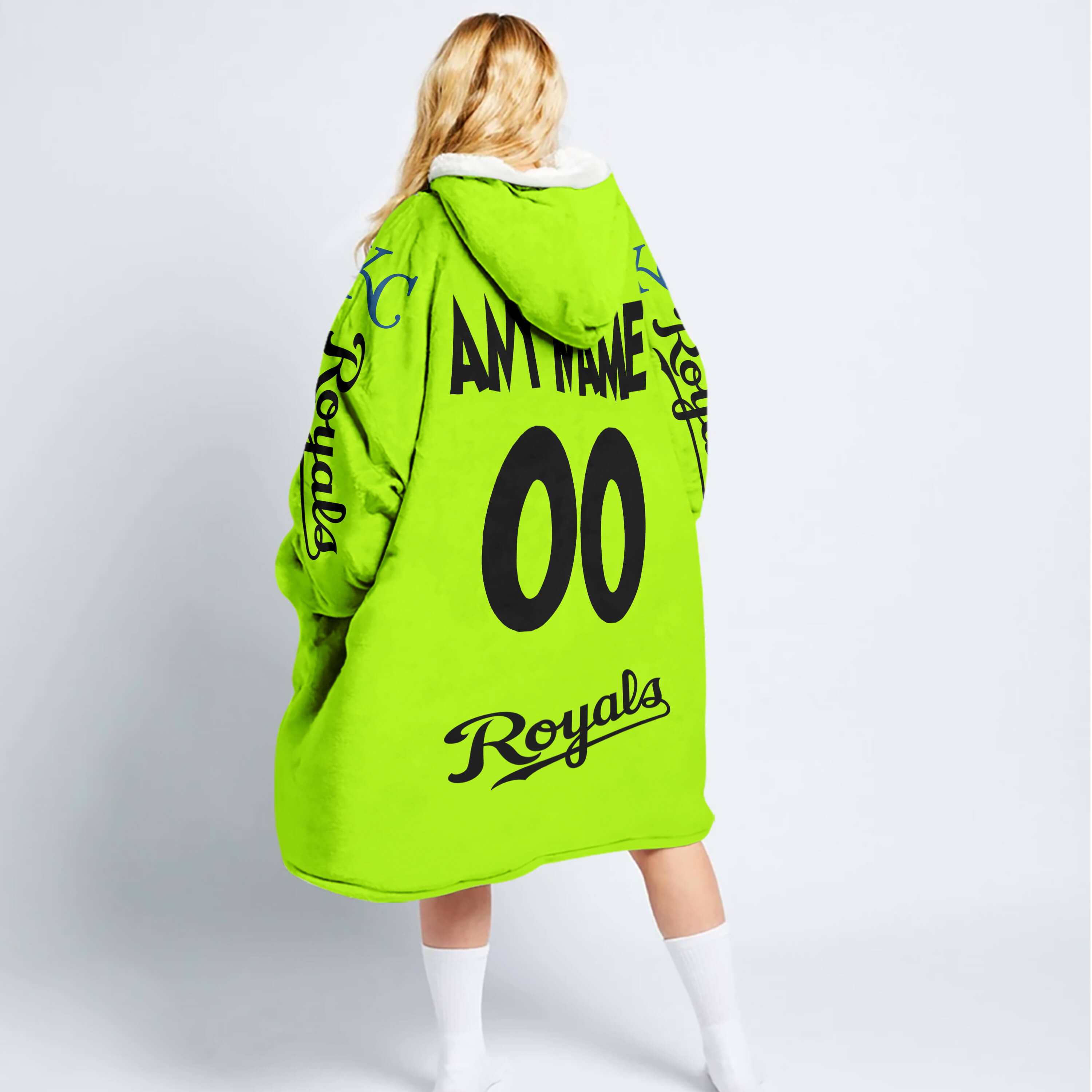 Grinch - Custom Name - Kansas City Royals - Oodie Blanket - Image 2